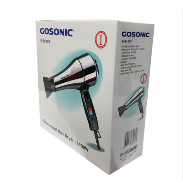 سشوار حرفه ای 1800 وات گوسونیک مدل Gosonic GHD-229